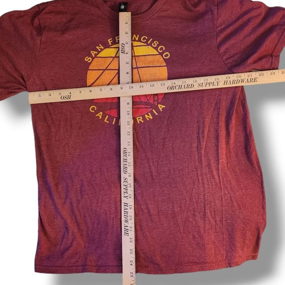 San Francisco California, Souvenir T-Shirt, L, Red, Graphic, Golden Gate Bridge - Picture 5 of 5